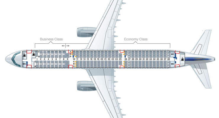 Airbus a321 100 200 схема салона